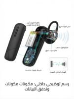⁦سماعة بلوتوث لاسلكية صغيرة للأذن بصوت واضح ومكالمات بدقة عالية⁩ - الصورة ⁦2⁩
