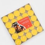 شموع تيلايت (Tealights) صغيرة باللون الأصفر للمباخر والفواحات (عبوه 50 قطعة)